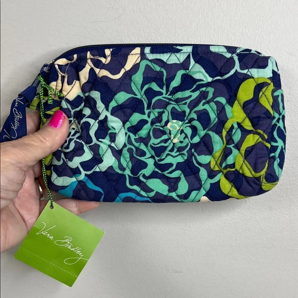 Vera Bradley Katalina Blues Medium Cosmetic Bag NWT